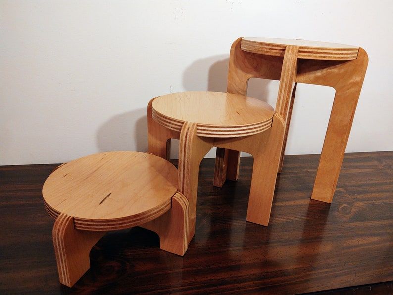 Set of 3 Wooden Indoor Plant Stands Risers - Etsy added by Kate Kerans