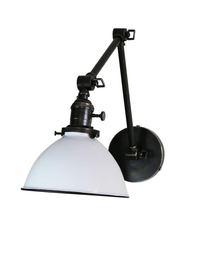 Jefferson Double Arm Wall Sconce with White Enamel Shade, Bronze added by Spoak Member