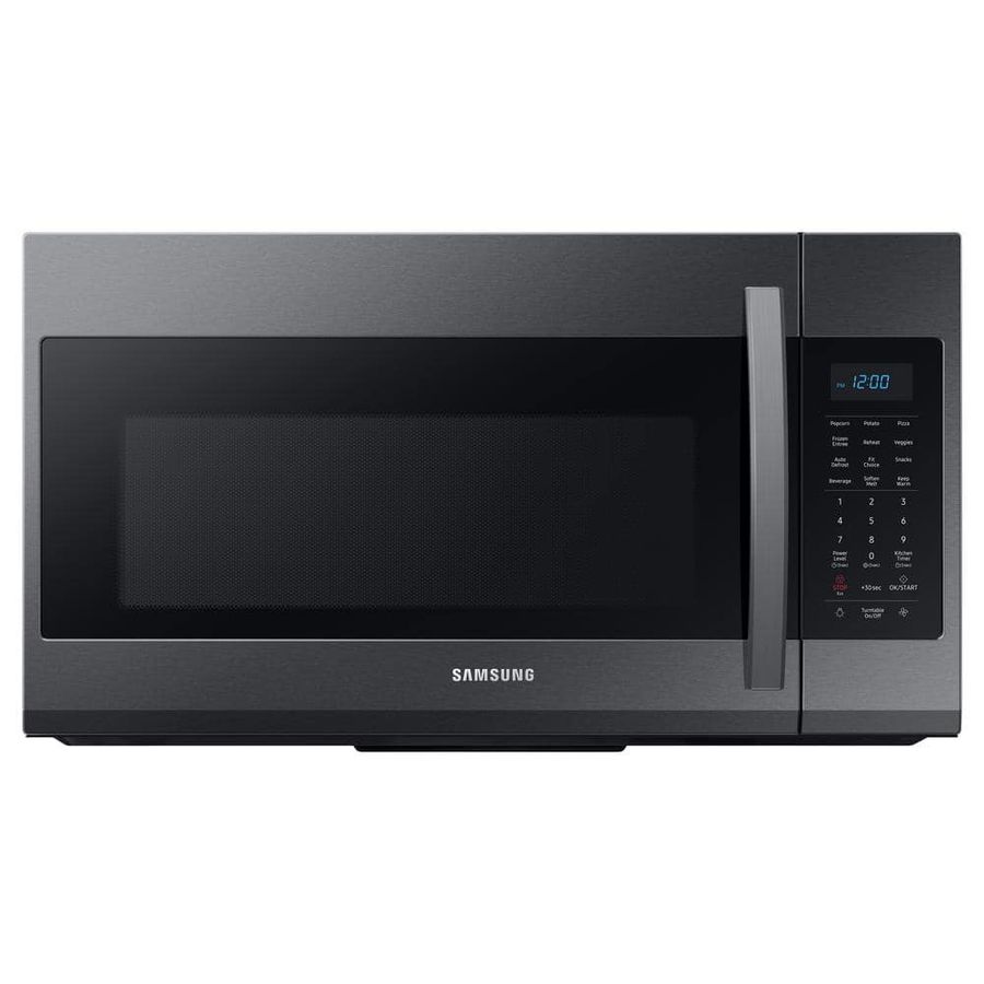 Samsung 29.9 in. 1.9 cu. ft. Over-the-Range Microwave in Black Stainless Steel with Fingerprint Resistant ME19R7041FG - The Home Depot added by Zanneta Peart Bennett
