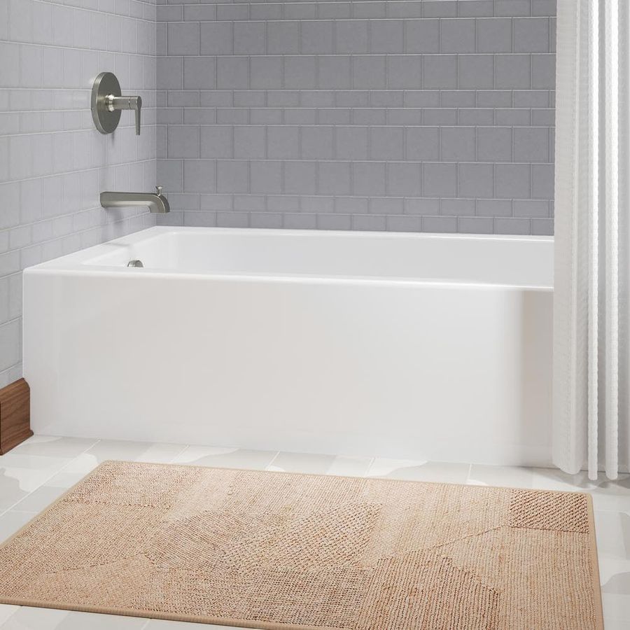 KOHLER Elmbrook 60 in. x 32 in. Soaking Bathtub with Left-Hand Drain in White R25506-LA-0 - The Home Depot added by Alicia Locher
