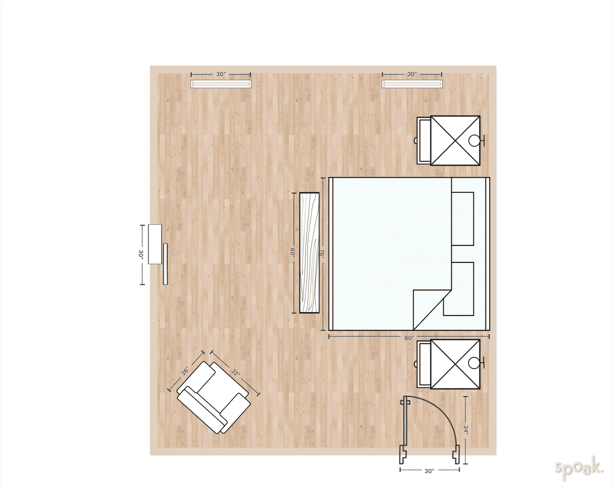 Bedroom Floor Plan designed by Cory VanKanegan