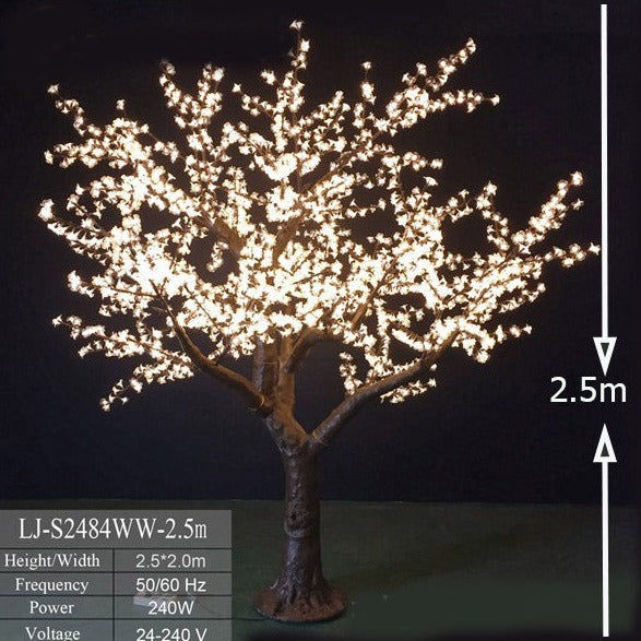 Outdoor Cherry blossom led light tree 8 Color. 8.2ft 2.5m 2484leds added by Maggie Norman