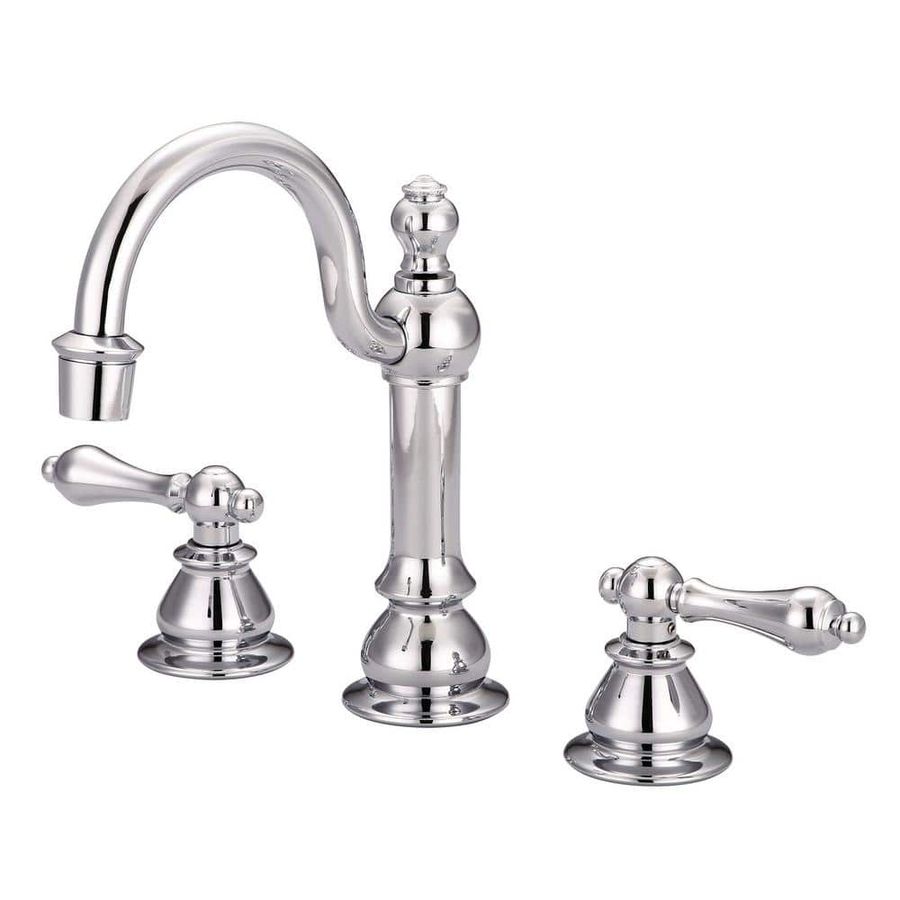 Water Creation Vintage Classic 8 in. Widespread 2-Handle High Arc Bathroom Faucet with Pop-Up Drain in Triple Plated Chrome F2-0012-01-AL - The Home Depot added by Caitlyn Fitzpatrick