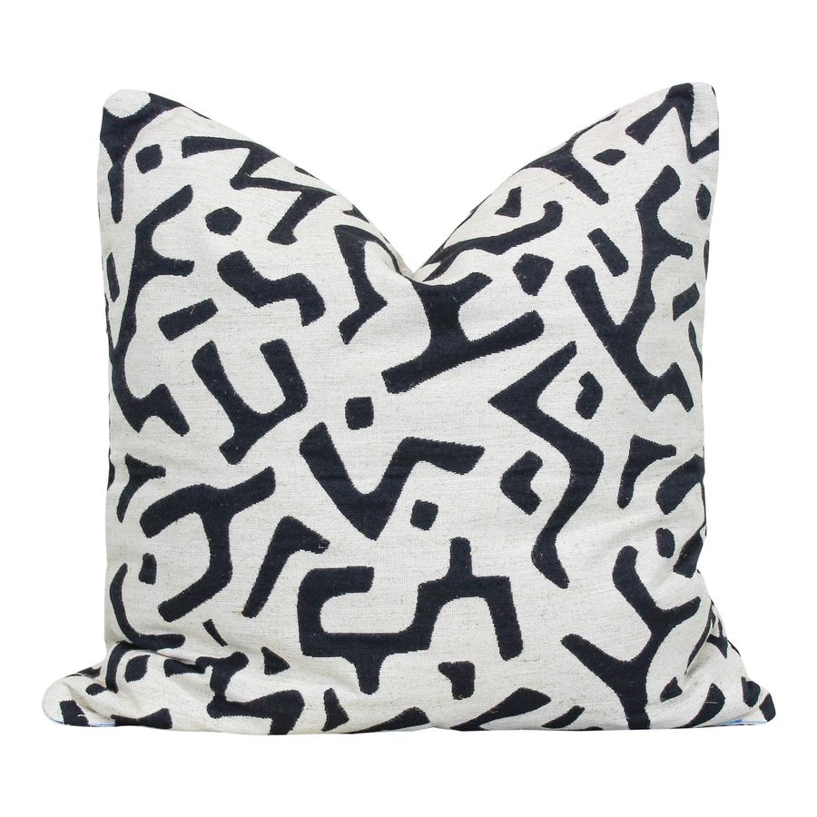 Custom Made Black and White Linen Pillow Cushion added by Jasmine Fitzgerald