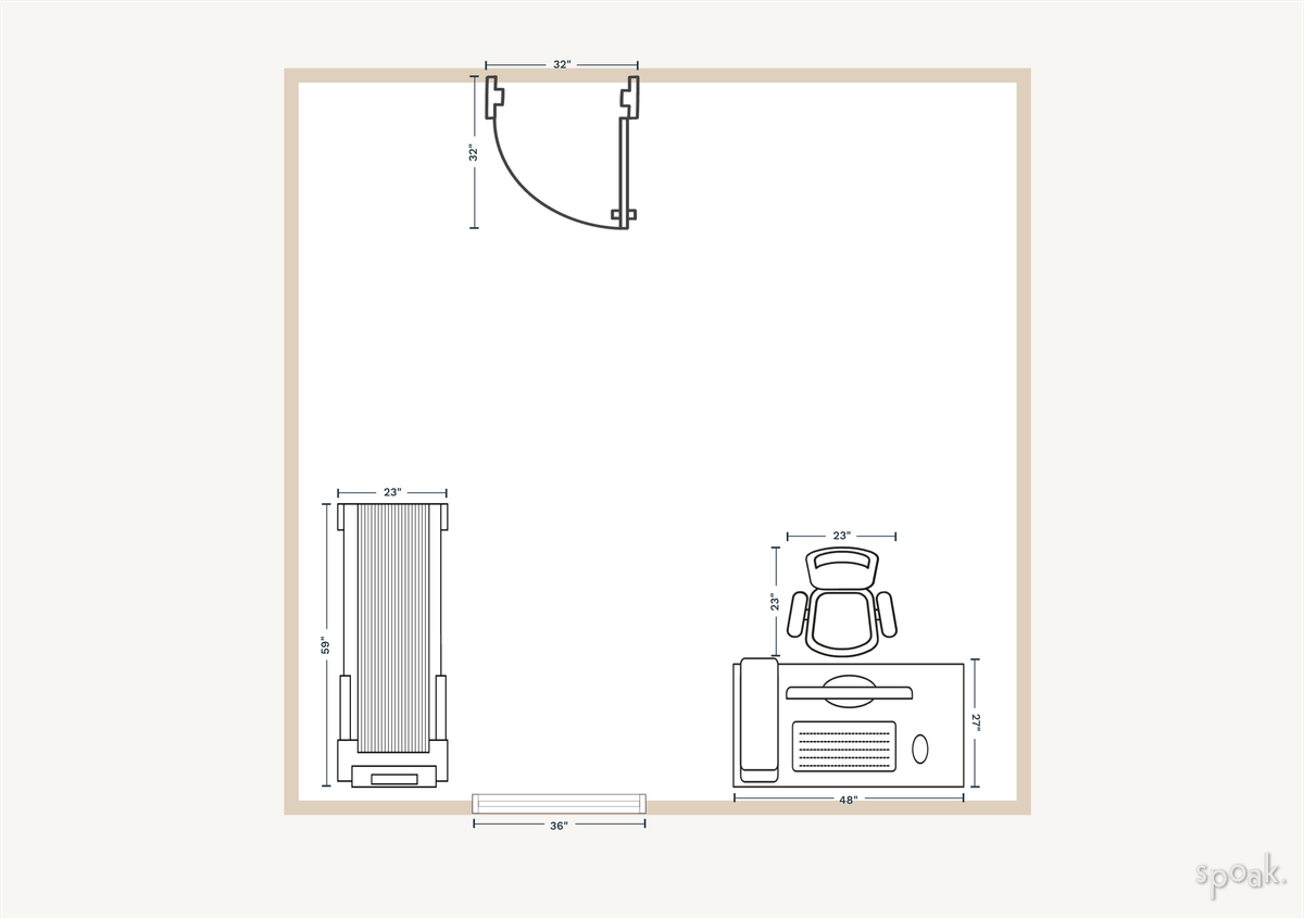 Study Floor Plan designed by Sophie Buzzell