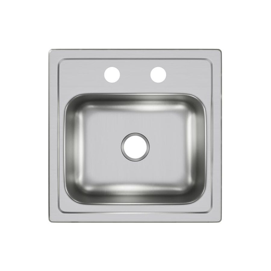 Elkay 15in. Drop-in 1 Bowl 20 Gauge Durable Satin Stainless Steel Sink w/ Faucet HD320874LFR - The Home Depot added by Katie Crum