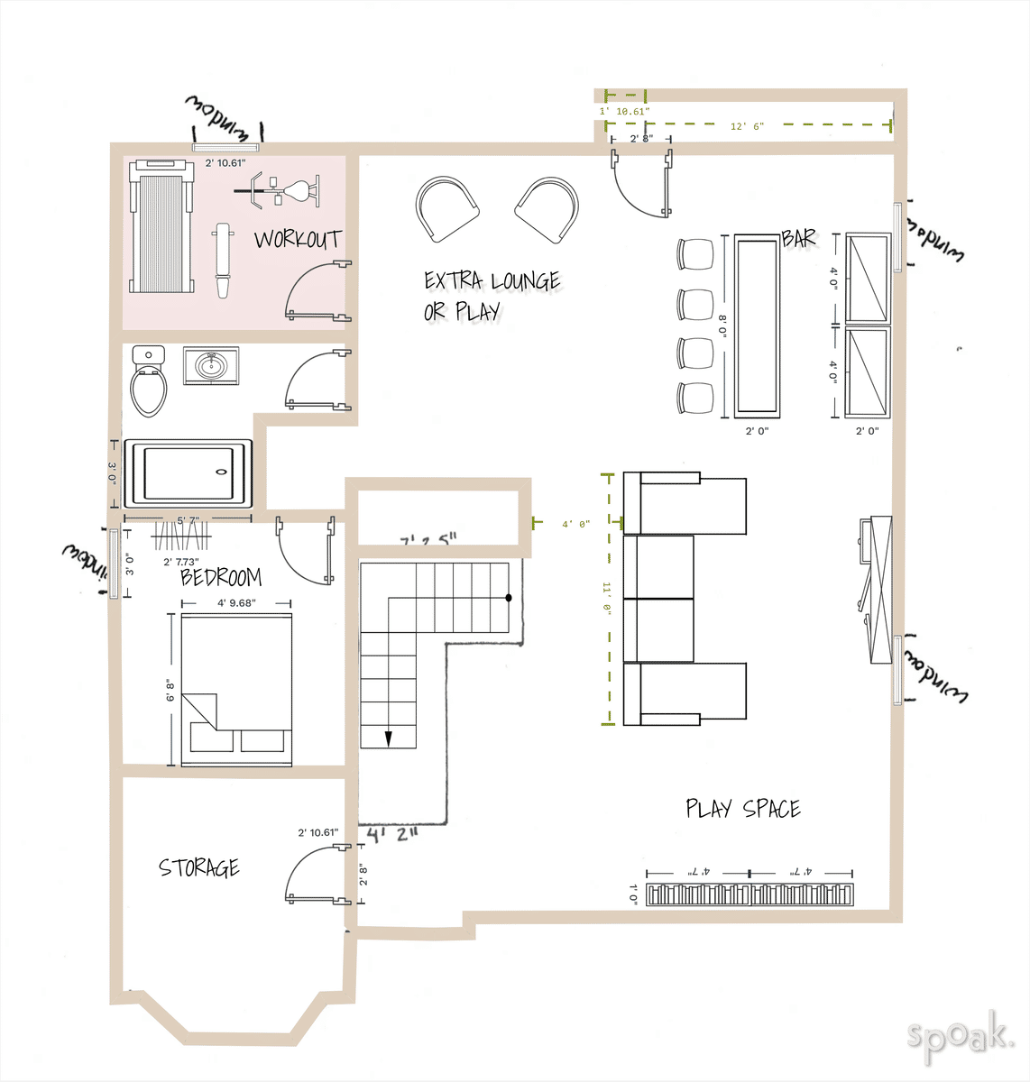 Basement Layout designed by Masumi Amin