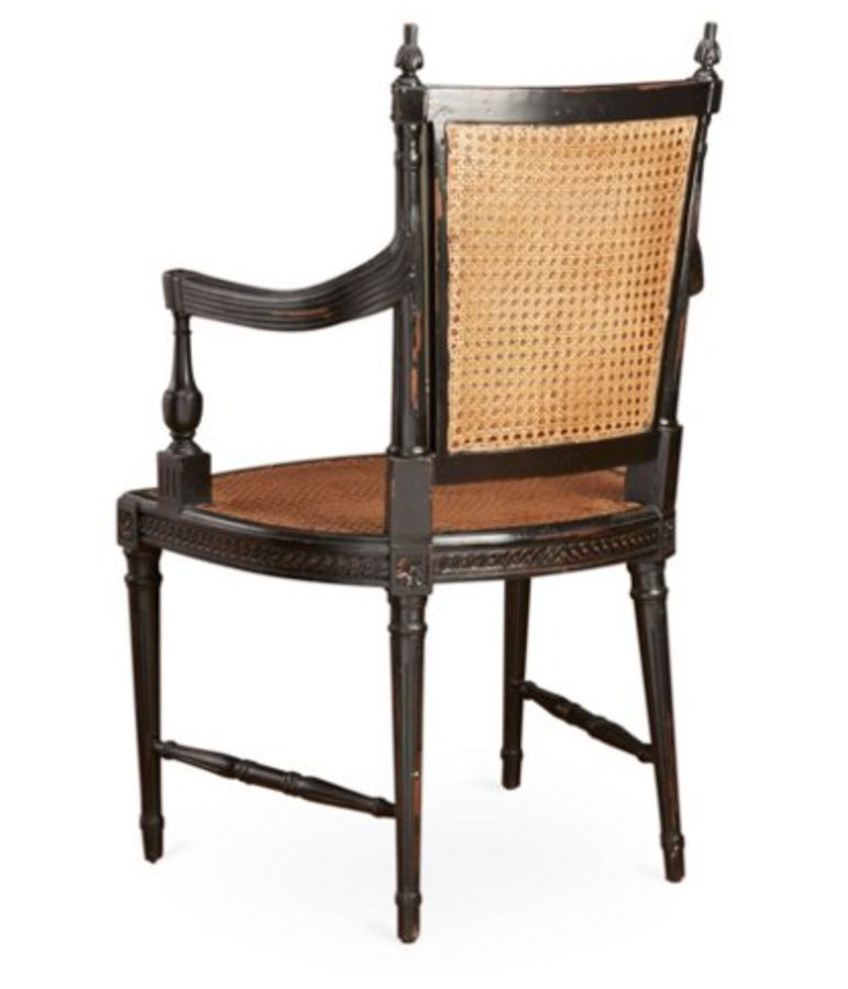 Hampton Wicker Armchair, Black/Natural added by Jendalyn Cohen