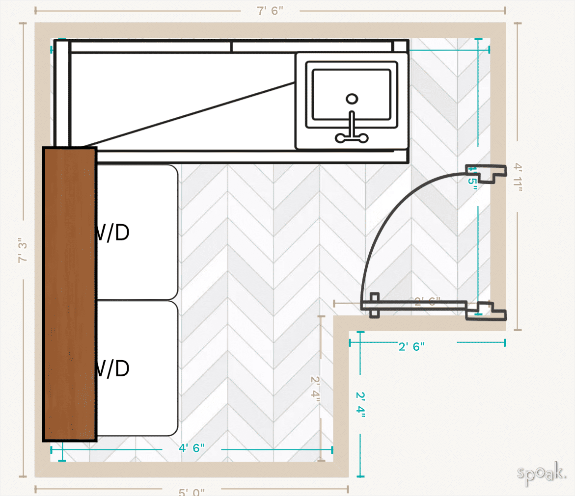 Bathroom Layout designed by Sara Akhund