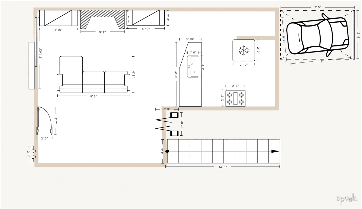 Living Room Plan designed by Stacey Costello
