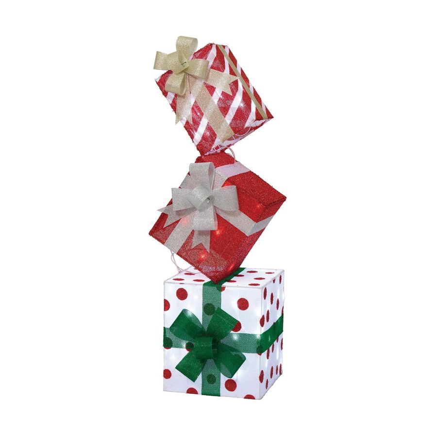 Light-up Stacked Gift Boxes with 60 Cool White LED Lights, 42in, by Holiday Time - Walmart.com added by Megan Waller