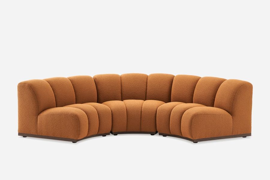 Marlow Performance Bouclé Curve Sofa | Castlery added by Stephanie Lauren