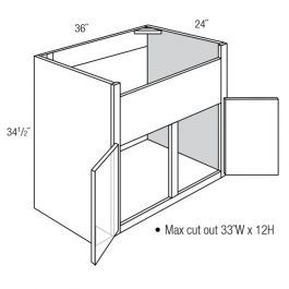 Eleanor Stain Grey FSB36 Farmer Sink Base 2 Door Base Cabinets added by Spoak Member