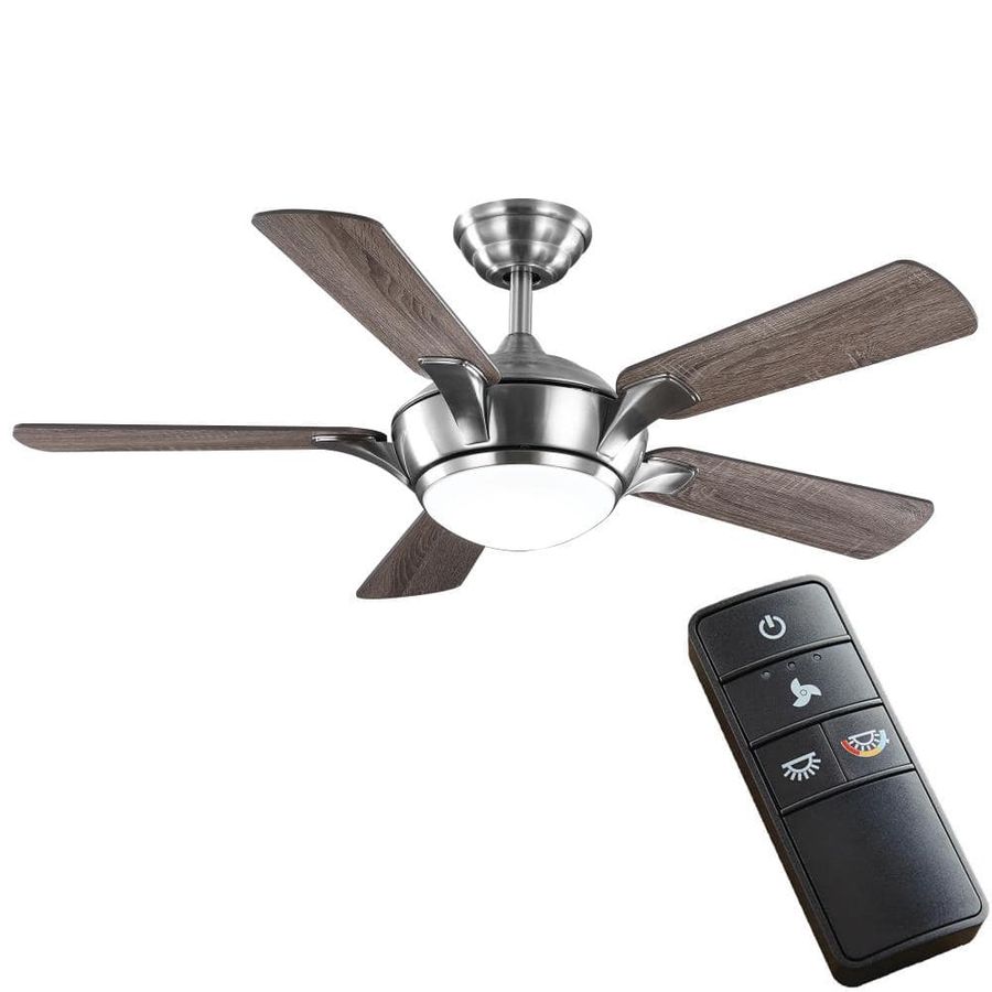 Home Decorators Collection Chelton 46 in. White Color Changing Integrated LED Brushed Nickel Ceiling Fan with Light Kit and Remote Control 59246 - The Home Depot added by Samantha Erickson