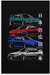 zhruf Japanese JDM Legends Car Poster Decorative Painting Canvas Wall Art Living Room Posters Bedroom Painting 16x24inch(40x60cm) added by Spoak Member