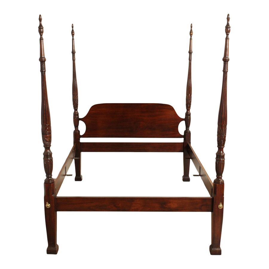 Drexel '18th Century Classics' Queen Carved Mahogany Poster Bed added by MK Alderman
