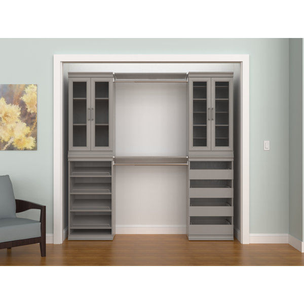 Modular Storage 69" W - 91" W Closet System with Doors added by Evie Leigh