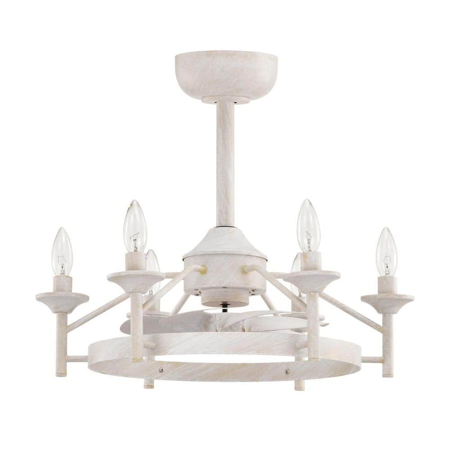 Maxax Heritage 21 in. 6-Light Indoor White Industrial Metal Ceiling Fan Included Smart Remote 26011-6WH - The Home Depot added by Whitney Crutcher