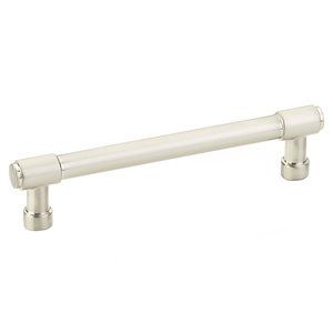 Industrial Modern Hardware Collection - 5" Centers Jasper Pull in Satin Nickel by Emtek Hardware added by Rebecca Guerra