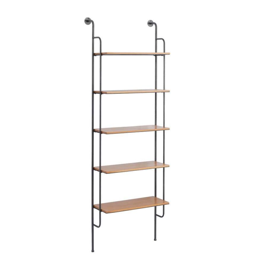 Litton Lane 23 in.  x 71 in. Brown 5 Shelves Metal Wall Shelf 040095 - The Home Depot added by Ayesha Anwar