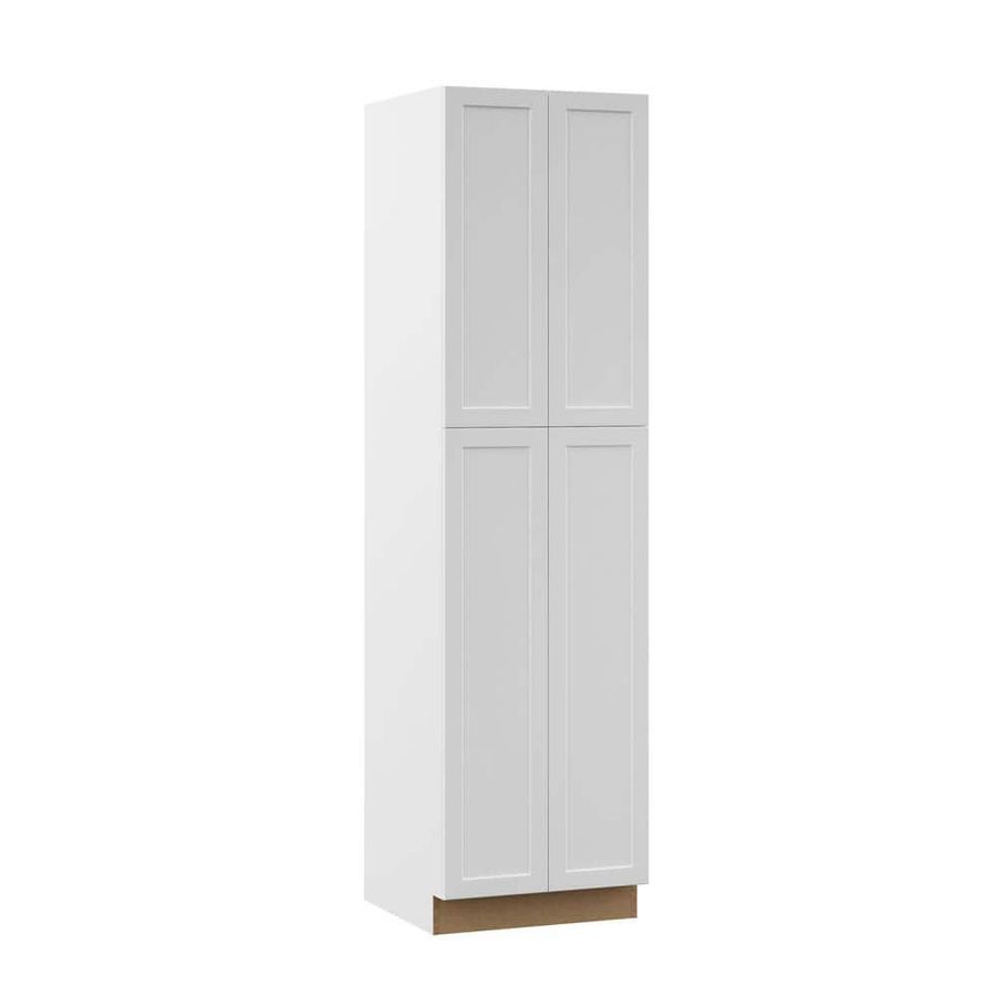 Hampton Bay Designer Series Melvern Assembled 24x90x23.75 in. Pantry Kitchen Cabinet in White T2490-MLWH - The Home Depot added by Emily Monsees