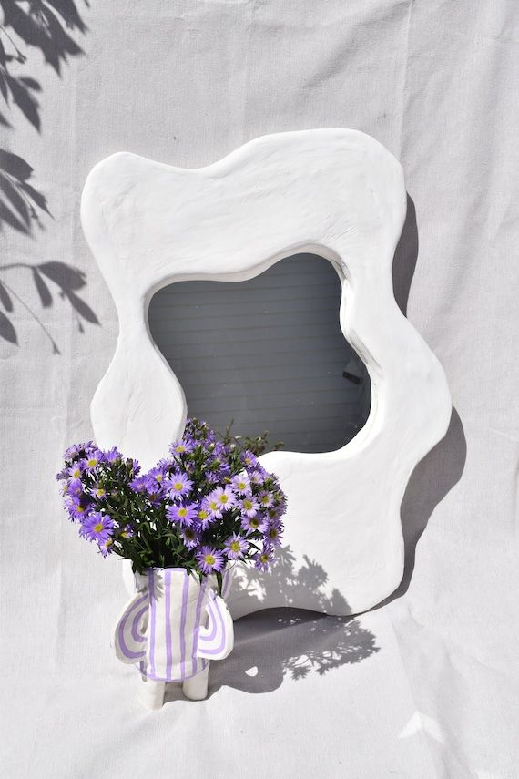 Wavy Plaster Mirror - Etsy added by Spoak 