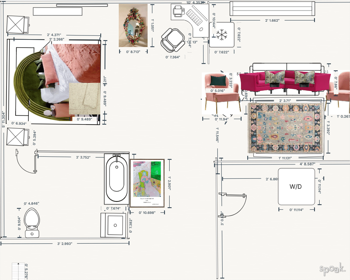 Dorm Room Floor Plan designed by Angelika Dembovsky