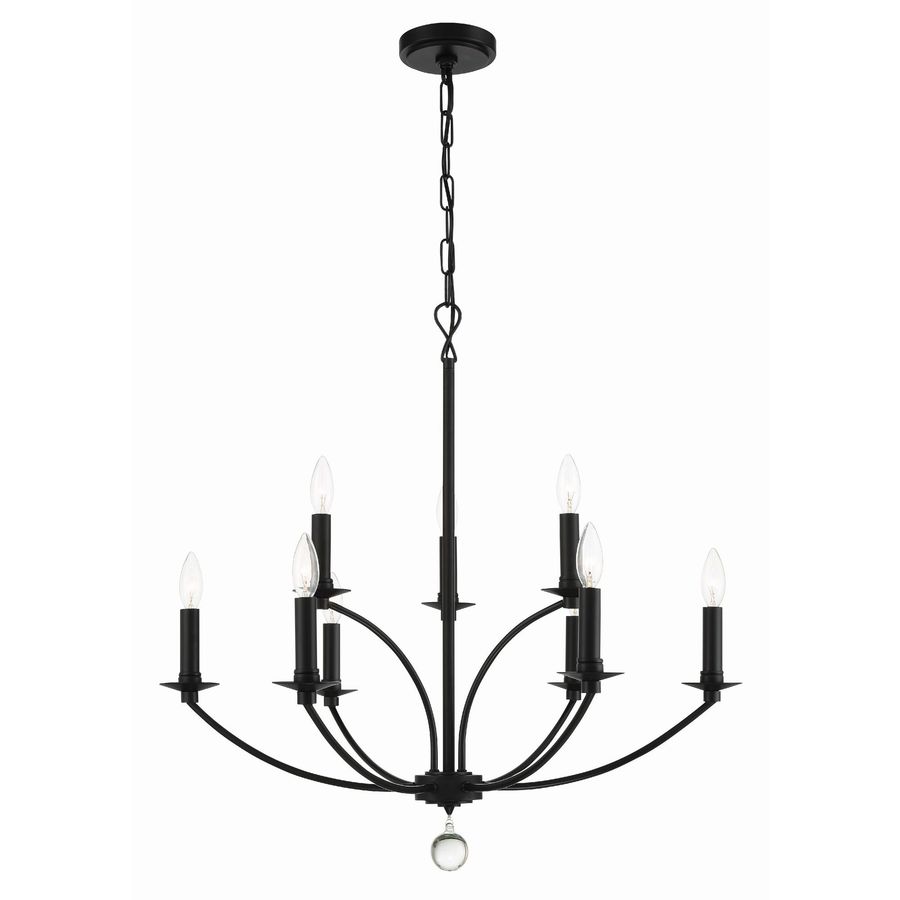 Mila 9 Light Black Chandelier 28"W x 29"H x 28"D added by Macy Lam