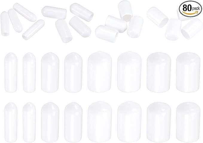 Round End Caps Rubber Cover 80pcs 1/8" 1/4" 3/8" 1/2" White Screw Protector for Screw Bolt P added by Samantha Erickson