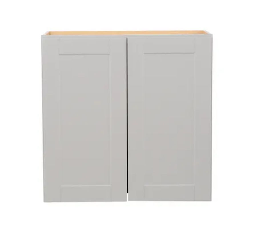 Hampton Bay Shaker 30 in. W x 12 in. D x 30 in. H Assembled Wall Kitchen Cabinet in Dove Gray KW3030-SDV - The Home Depot added by Hilary Halpern