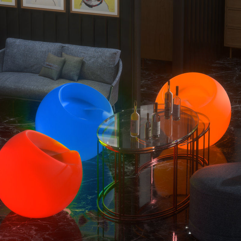Outdoor LED Light Up Chair Modern Lighting Seat Color Changing with Remote for Pub Party added by Whitney Crutcher