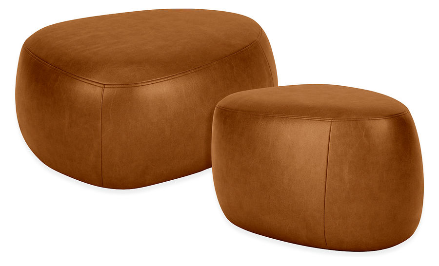 Asher Leather Ottoman Ensemble - Modern Living Room Furniture - Room & Board added by Katie Hoffman