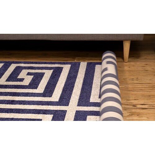 Tobiah Geometric Cream/Navy Blue Area Rug (7x10) added by Christina Miller