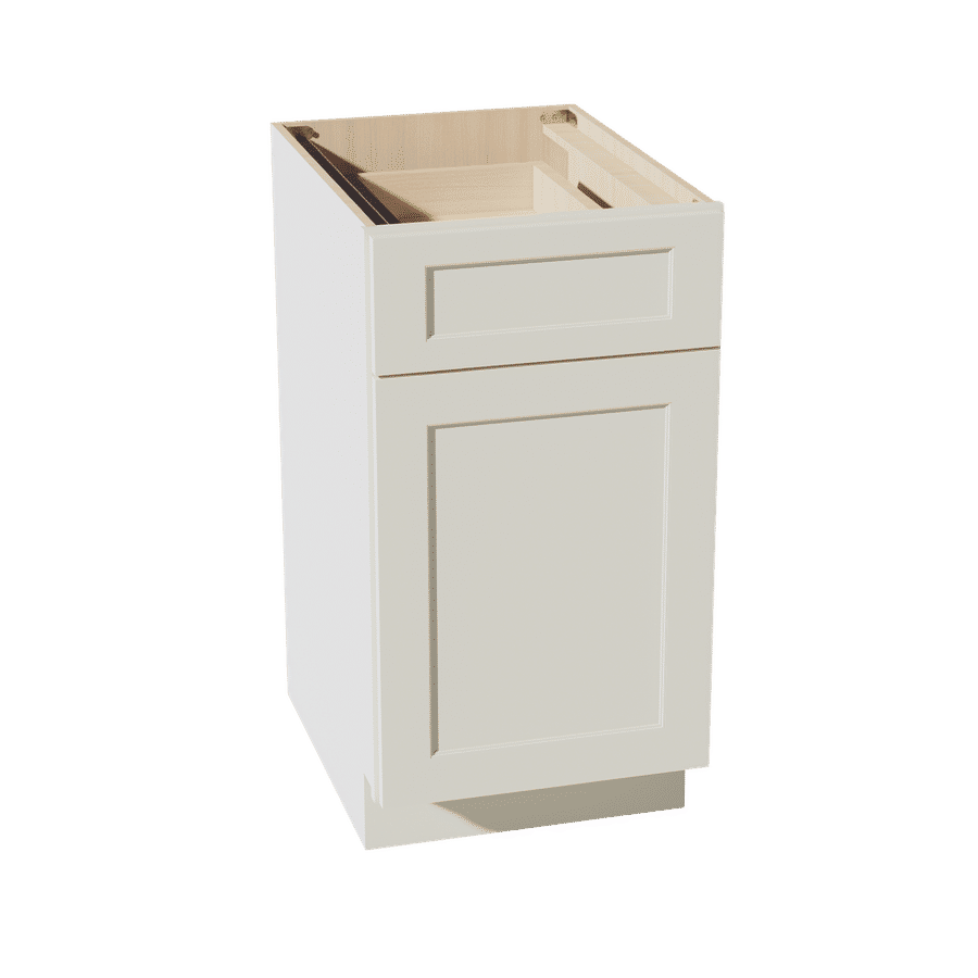TW-B18: Creamy White Shaker 18" 1 Drawer 1 Door Standard Base Cabinet added by Colette Carman