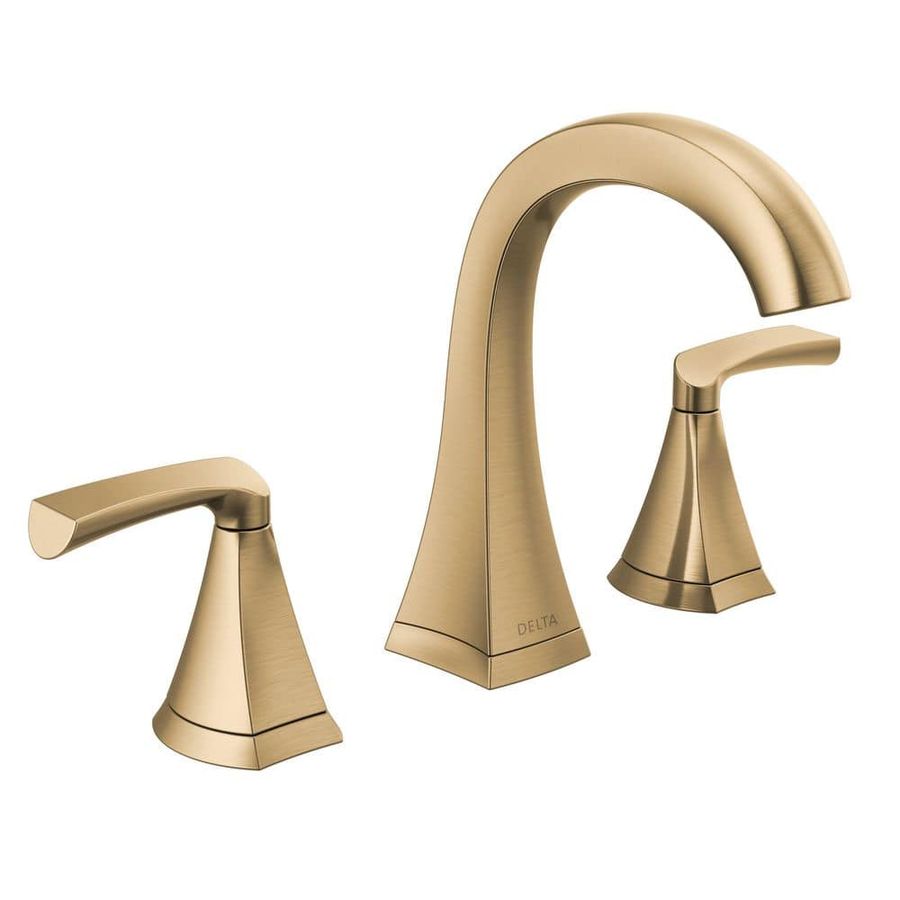Delta Pierce 8 in. Widespread Double Handle Bathroom Faucet in Champagne Bronze 35899LF-CZ - The Home Depot added by HELEN SALGADO