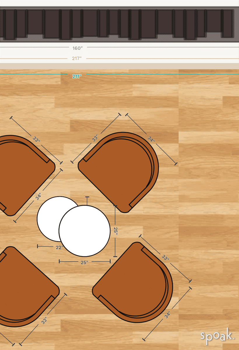 Game Room Floor Plan designed by Ashley Heiser