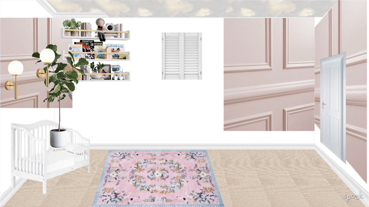 White Nursery Inspo designed by Tabitha Baltimore