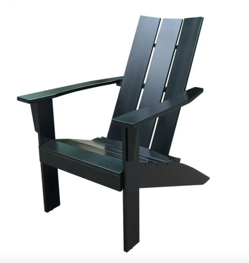 Mainstays Wood Outdoor Modern Adirondack Chair, Black Color - Walmart.com added by Chloe Drage