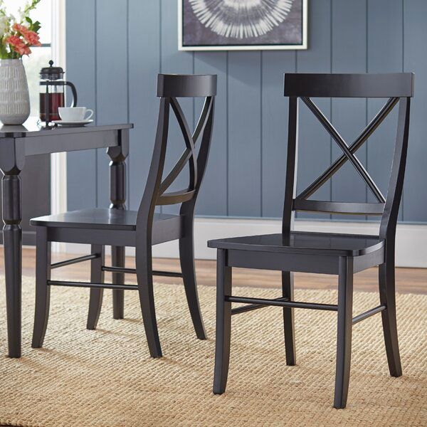 Bellmead Solid Wood Cross Back Side Chair Set of Two added by Samantha Erickson