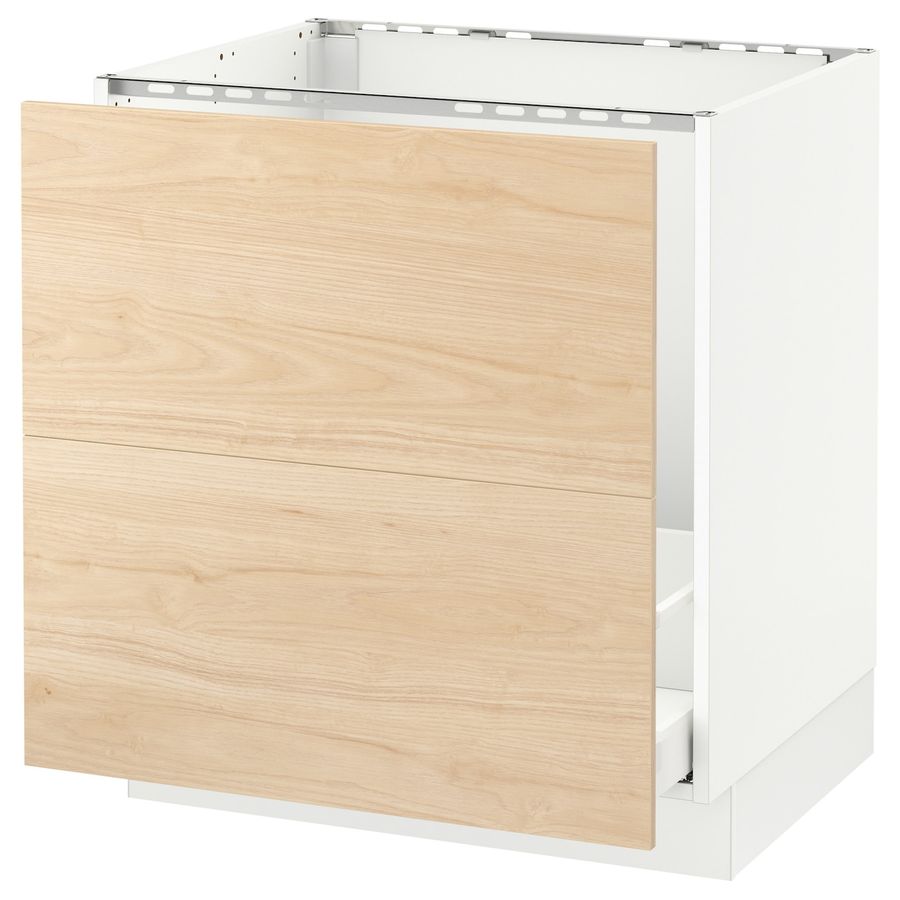 SEKTION Base cabinet f/sink & recycling, white Maximera/Askersund light ash effect, 30x24x30" - IKEA added by Spoak Member