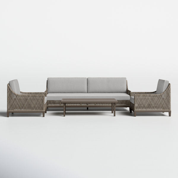 Grenada 4 Piece Outdoor Gray Fabric And Wicker Conversation Set added by Cornelia Spiske
