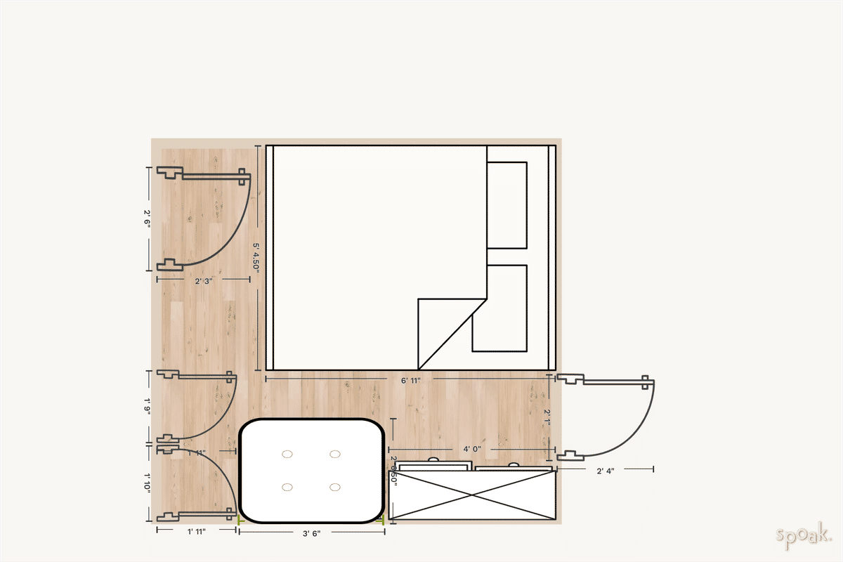 Bedroom Floor Plan designed by KATHARINE HUNTER-ENOS