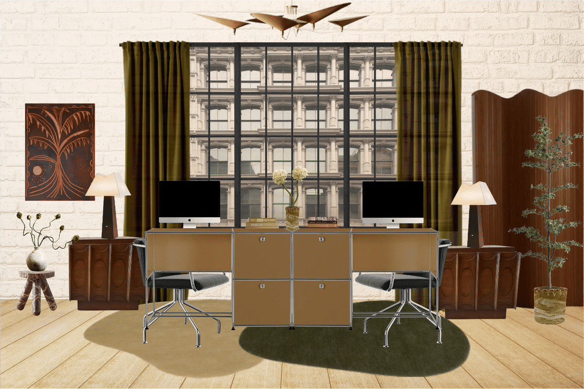 Brown Library Inspiration designed by Sarah Mulberry