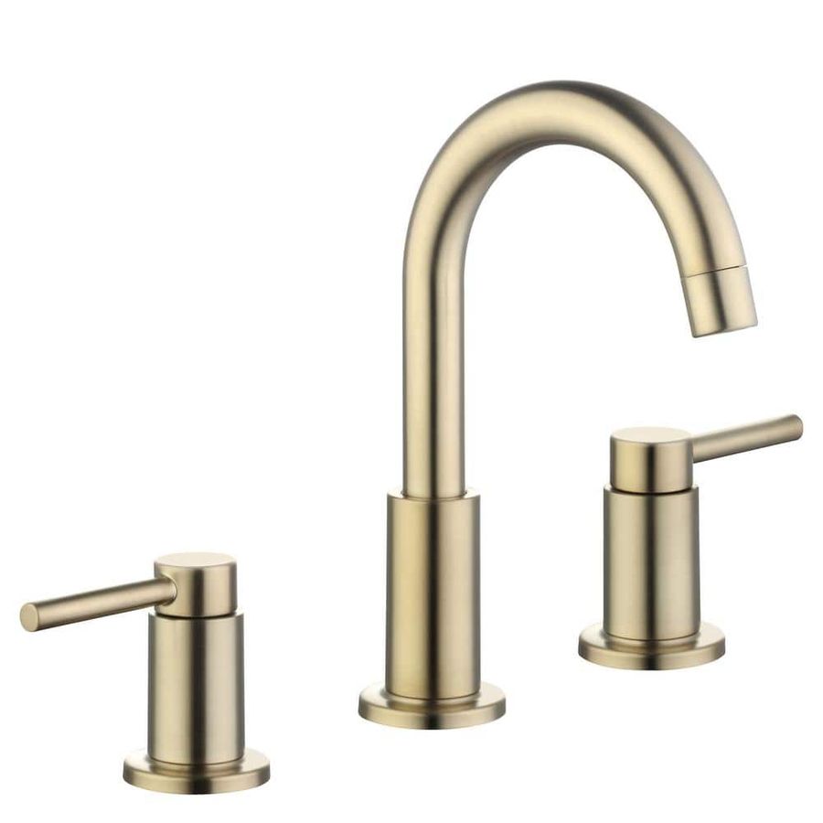 Glacier Bay Dorind 8 in. Widespread Double-Handle High-Arc Bathroom Faucet in Matte Gold HD67693W-624405 - The Home Depot added by Jayme Weaver