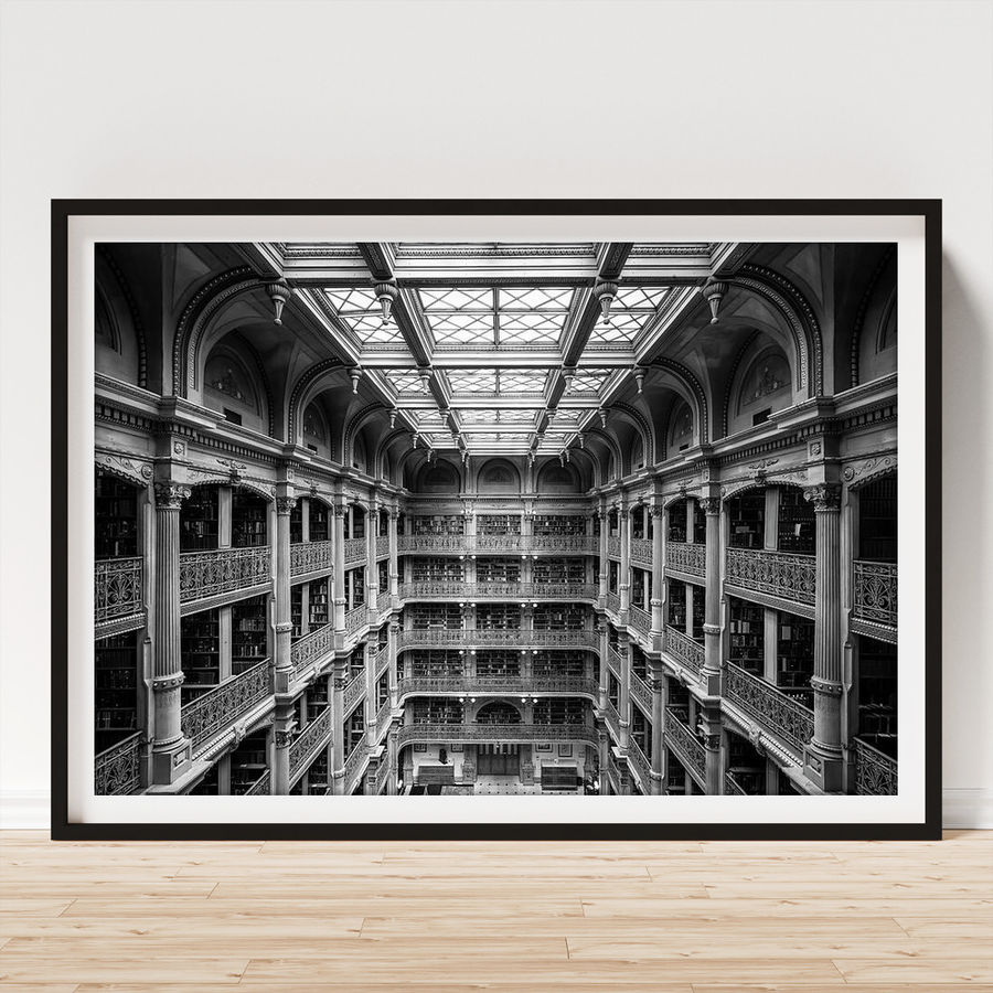 The George Peabody Library #2 Art Print by Joseph S Giacalone added by Paris Nour