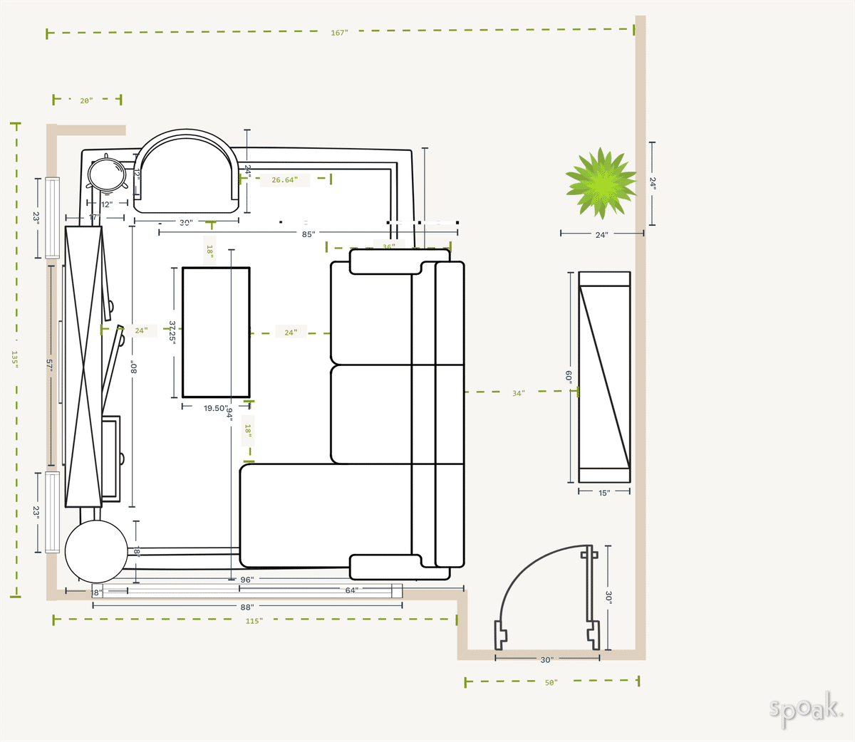 Living Room Plan designed by sarah cerda