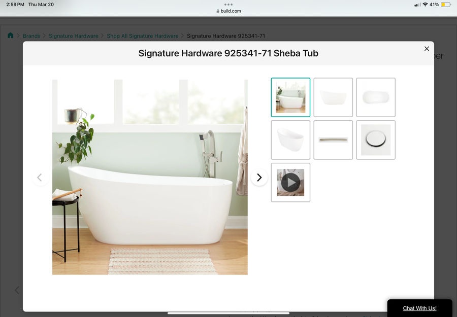 Tub added by Betsy Ballard