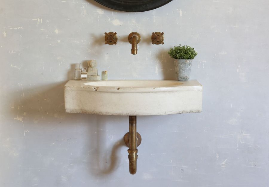 22" Mallorca Sink-Bathhouse Cross Handle Wall Mount Faucet-Drain Bundle — Atmosphyre  added by Spoak Member