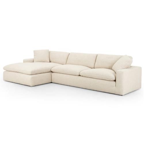 Sadie Modern Classic Ivory Performance 2 Piece Left Arm Facing Sectional - 136"W added by Paisley Zeledon Dabao