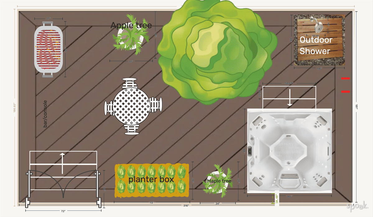 Outdoor Plan designed by Alicia Levine